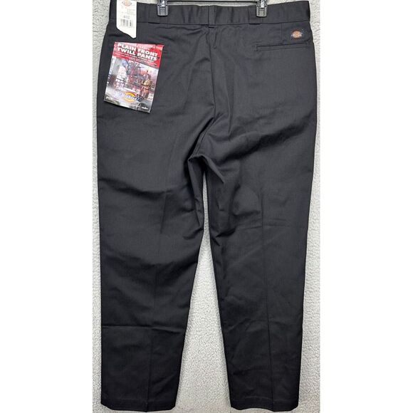 Dickies Pants Mens 44X32 874BK Black Khakis Chino Plain Front Twill Straight NEW